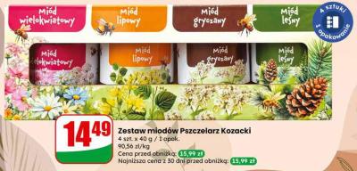Zestaw miodów Pszczelarz Kozacki promocja w Dino