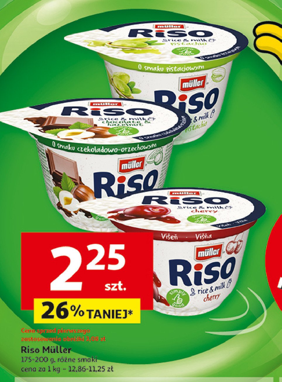 Deser pistacjowy Muller riso promocja