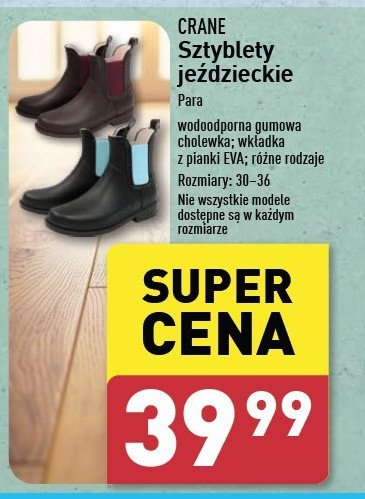 Sztyblety 30-36 CRANE promocja w Aldi