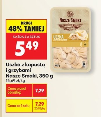 Uszka z kapustą i grzybami Nasze Smaki promocja w Biedronka