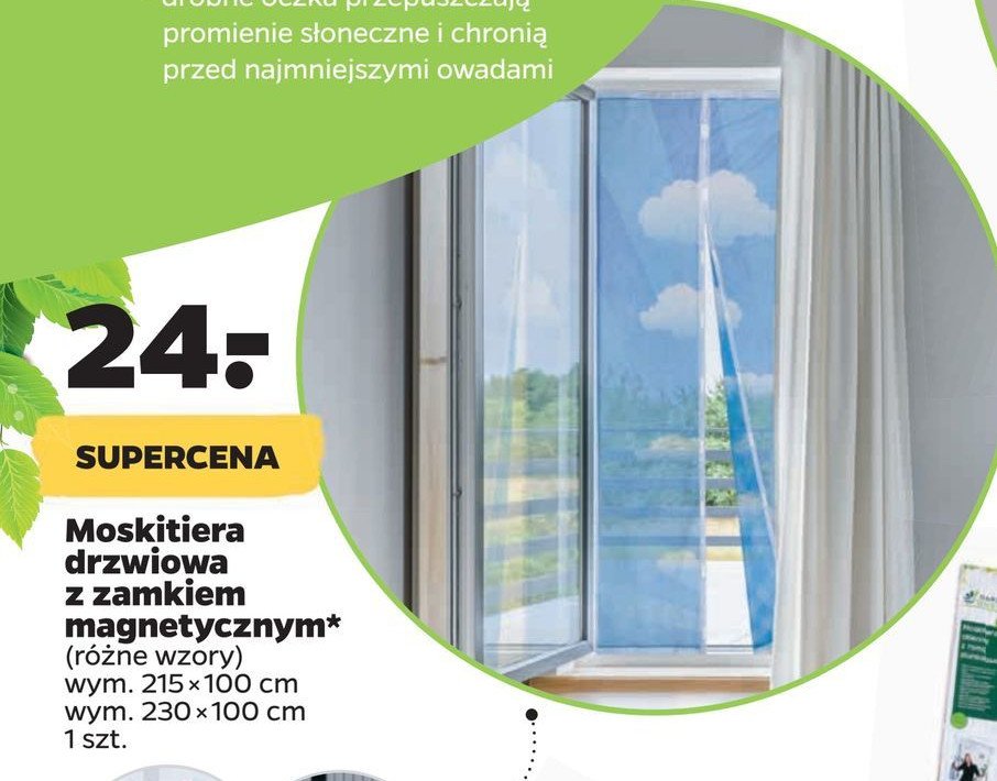 Moskitiera drzwiowa z zamkiem magnetycznym chmury 215 x 100 cm promocje