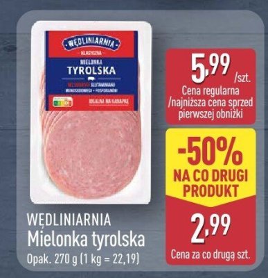 Mielonka tyrolska promocja w Aldi