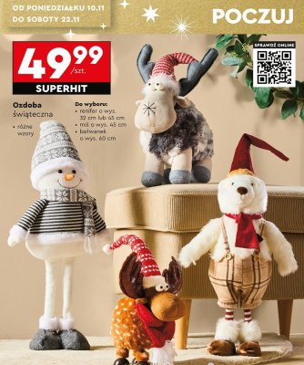 Ozdoba świąteczna renifer promocja w Biedronka