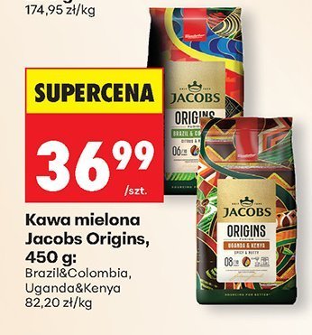 Kawa mielona Jacobs Origins - Uganda & Kenya 450 g promocja w Biedronka