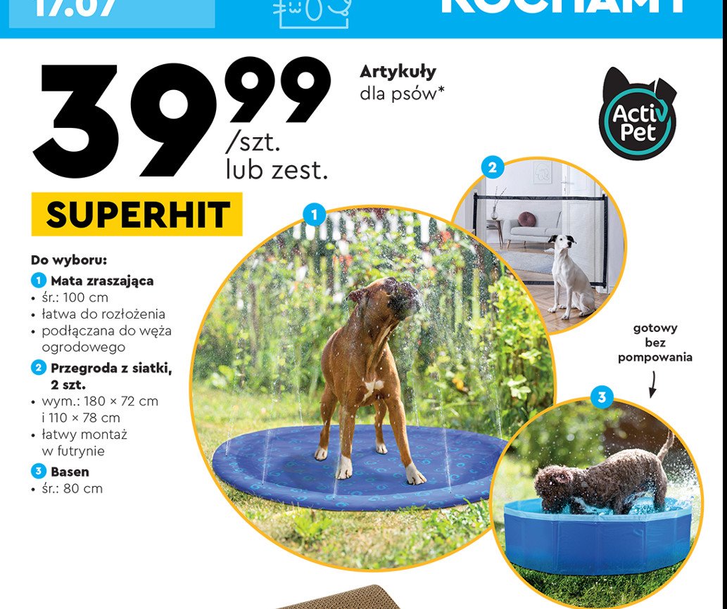 Przegroda z siatki 180 x 72 cm + 110 x 78 cm Activ pet promocja