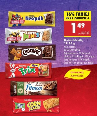 Baton z czekolad膮 Nestle fitness promocja