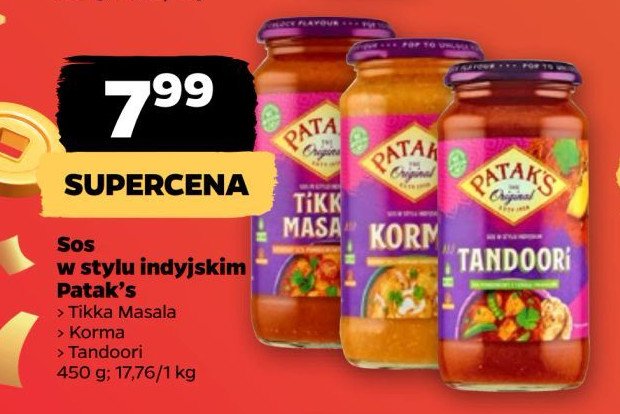 Sos pomidorowy tandoori Patak's promocja w Netto