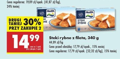 Steki rybne z fileta Frosta promocja
