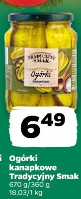 Ogórki kanapkowe Tradycyjny Smak promocja w Netto