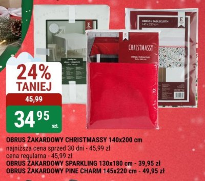 Obrus zakardowy Christmassy 140x200 cm promocja w bi1
