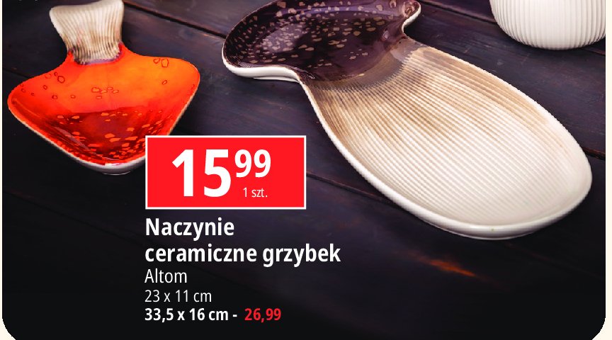 Naczynie ceramiczne grzybek 33.5 x 16 cm Altom promocja