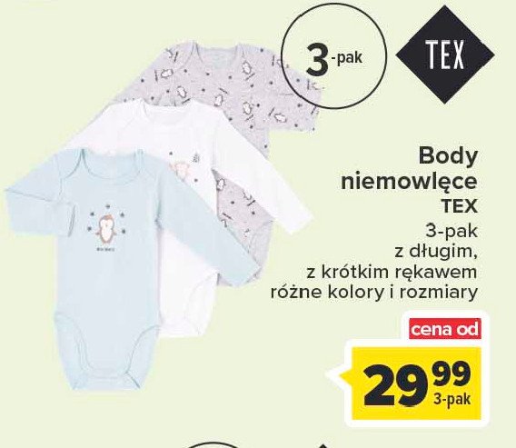 Body niemowlęce długi rękaw Tex promocje