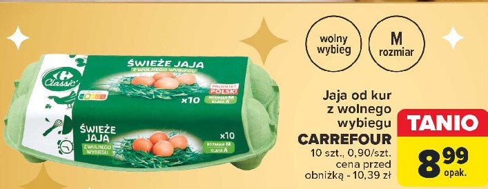 Jaja kl. m Carrefour classic promocja w Carrefour Market