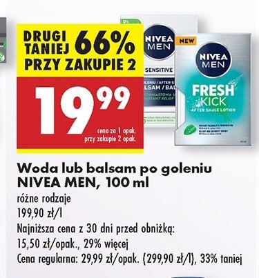 Balsam po goleniu natychmiastowa ulga Nivea men sensitive promocja w Biedronka