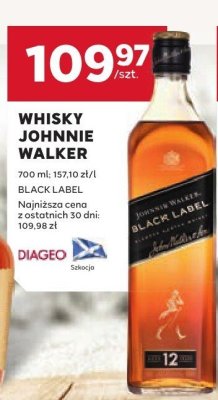 Whisky Johnnie Walker Black Label promocja w Stokrotka