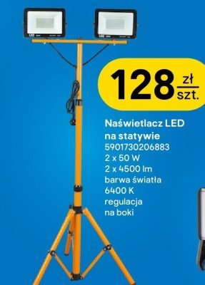 Naświetlacz LED na statywie promocja w Castorama