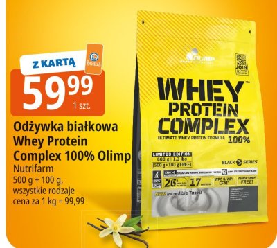 Odżywka białkowa Whey Protein Complex 100% Olimp Nutrifarm promocja w Leclerc