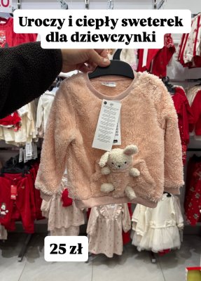 Ciepły sweterek dla dziewczynki promocja w Pepco
