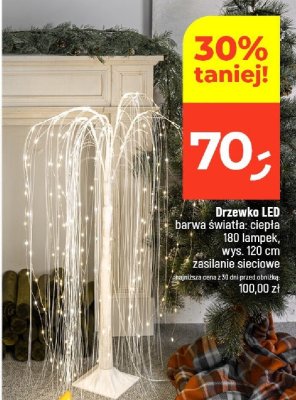 Drzewka LED barwa światła ciepła 180 lampek wys. 120 cm zasilanie sieciowe promocja w Dealz