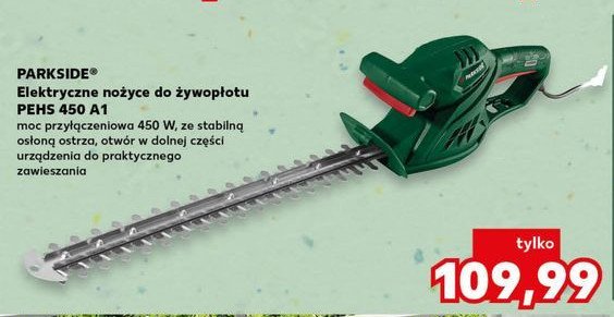 Nożyce elektryczne do żywopłotu 450 w Parkside promocja w Kaufland