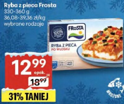 Ryba z pieca Frosta wybrane rodzaje promocja w Delikatesy Centrum