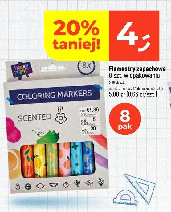 Flamastry zapachowe Hobby corner promocja