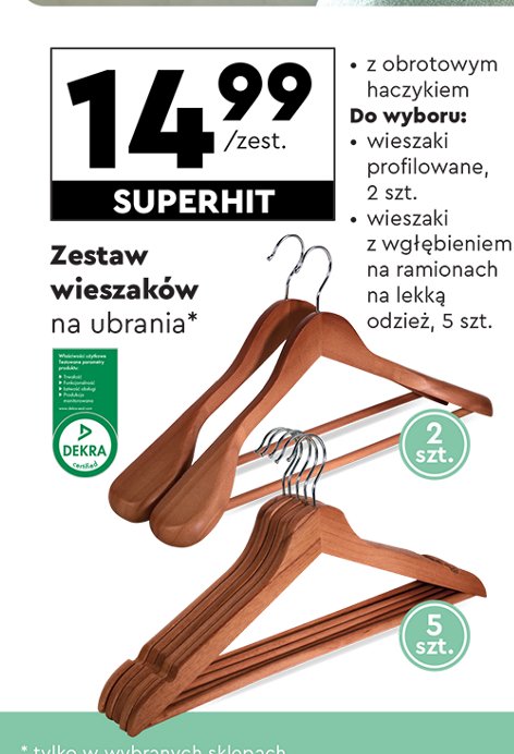 Zestaw wieszaków promocja