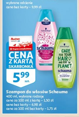 Szampon do włosów moisturizing Schauma care for your hair and for the planet promocja