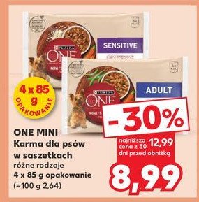 Karma dla psa kurczak Purina one promocja w Biedronka