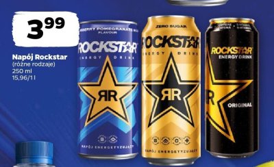 Napój Rockstar, różne rodzaje promocja w Netto