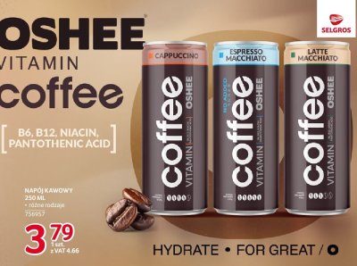 Napój kawowy Oshee Cappuccino 250ml promocja w Selgros