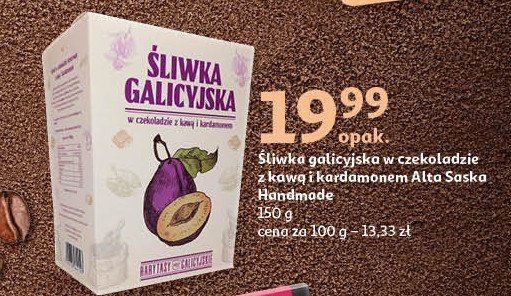 Śliwka galicyjska w czekoladzie z kawą i kardamonem Alta saska promocja w Auchan