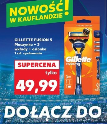 Maszynka do golenia Fusion 5+3 wkłady + osłonka  promocja w Kaufland