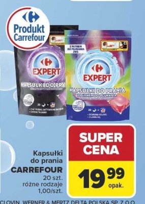 Kapsułki do prania CARREFOUR EXPERT promocja w Carrefour Market