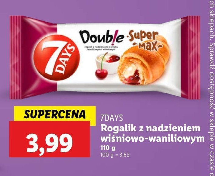 Rogal vanilla-cherry 7 days double max promocja