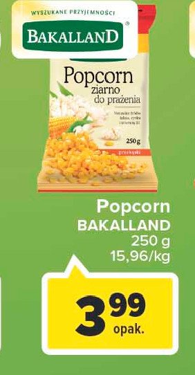 Popcorn do prażenia Bakalland promocja