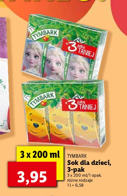 Sok jabłkowy kubuś puchatek Tymbark kartonik promocja