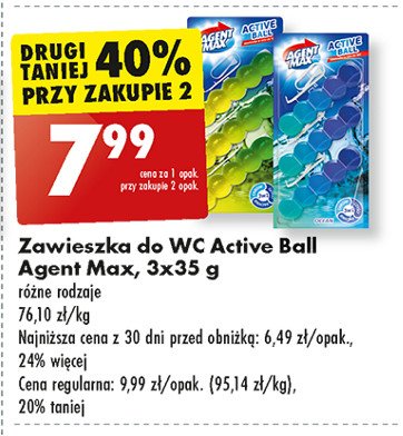 Zawieszka zielona Agent max active ball promocja