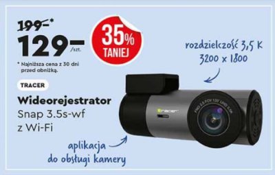 Wideorejestratro Snap 3.5s-wf z Wi-Fi TRACER promocja w Biedronka
