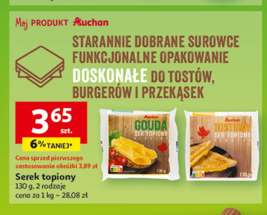 Ser tostowy Auchan promocja