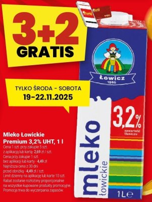 Mleko Łowickie Premium 3,2% UHT promocja w Twój Market