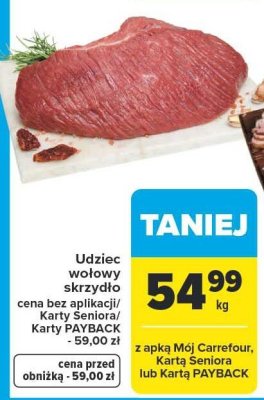 Udziec wołowy skrzydło promocja w Carrefour