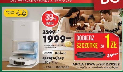 Robot sprzątający DREAME L10s Pro Ultra PureHeat promocja w Biedronka