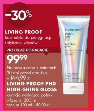 Kuracja rozjaśniająca polarysk LIVING PROOF PHD HIGH-SHINE GLOSS do włosów promocja w Super-Pharm