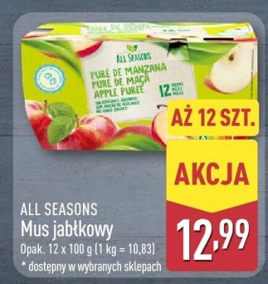 Mus jabłkowy 12-pak promocja w Aldi