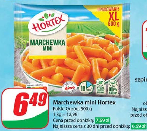 Marchewka mini Hortex promocja w Dino