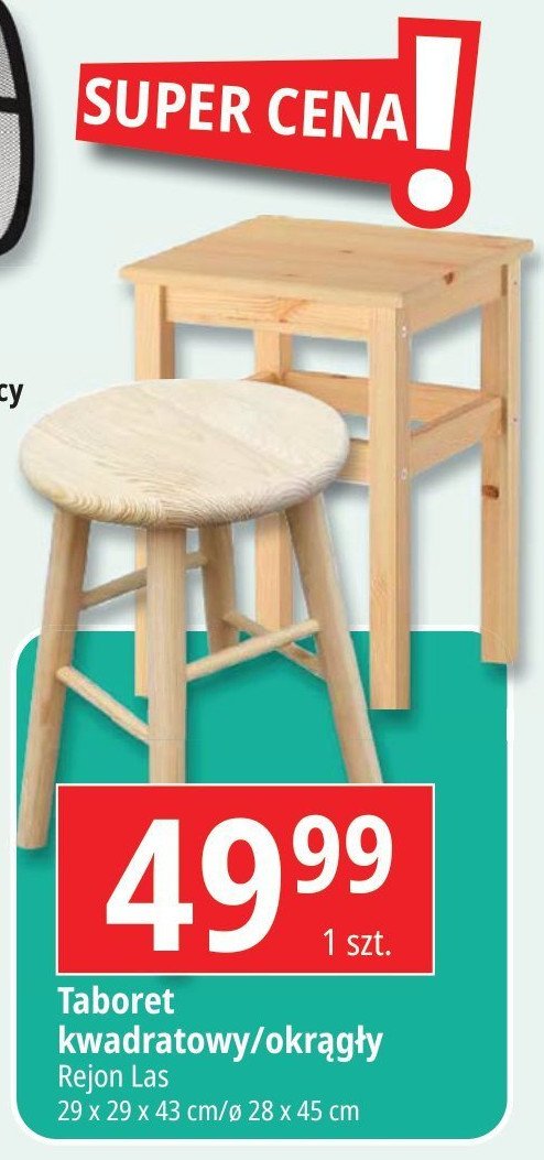 Taboret okrągły 28 x 45 cm Rejon-las promocja
