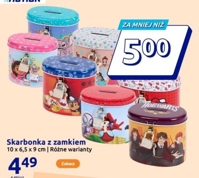 Skarbonka z zamkiem różne warianty promocja w Action