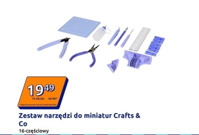 Zestaw narzędzi do miniatur Crafts & Co promocja w Action