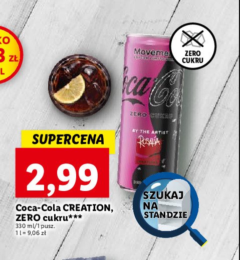 Napoj Coca-cola zero rosalia promocja